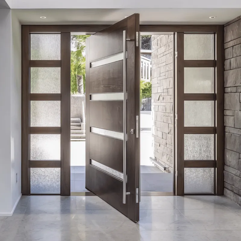 Walnut Pivot iron door